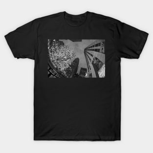 New York City Christmas Tree Rockafella Center BW T-Shirt